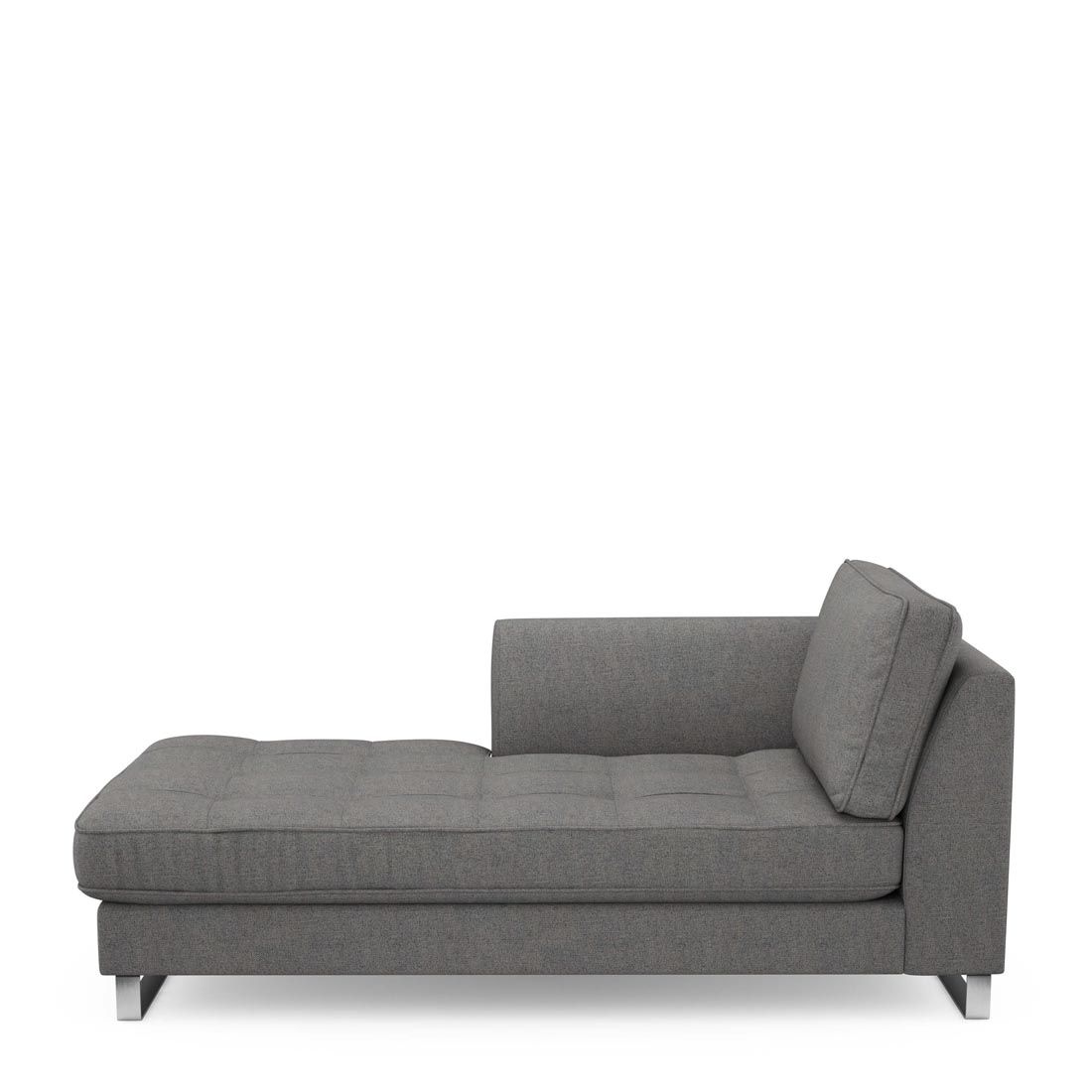 Rivièra Maison: West Houston Chaise Longue Left, oxford weave, classic charcoal