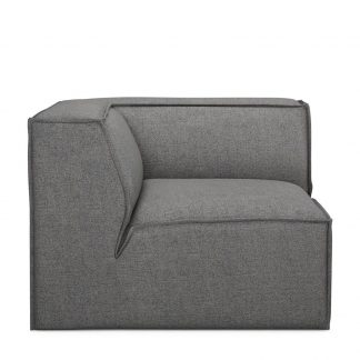 Rivièra Maison: The Jagger Corner, oxford weave, classic charcoal
