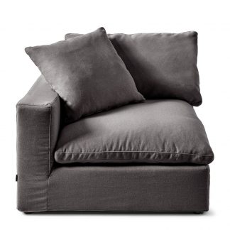 Rivièra Maison: Residenza Corner Left/Right, oxford weave, classic charcoal