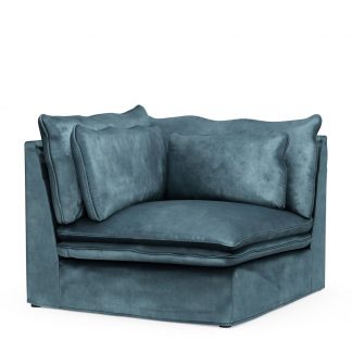 Rivièra Maison: Continental Corner, velvet, petrol