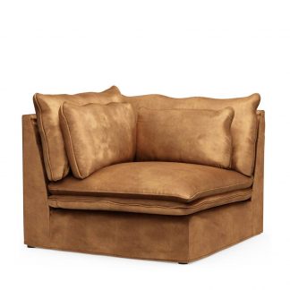 Rivièra Maison: Continental Corner, velvet, cognac