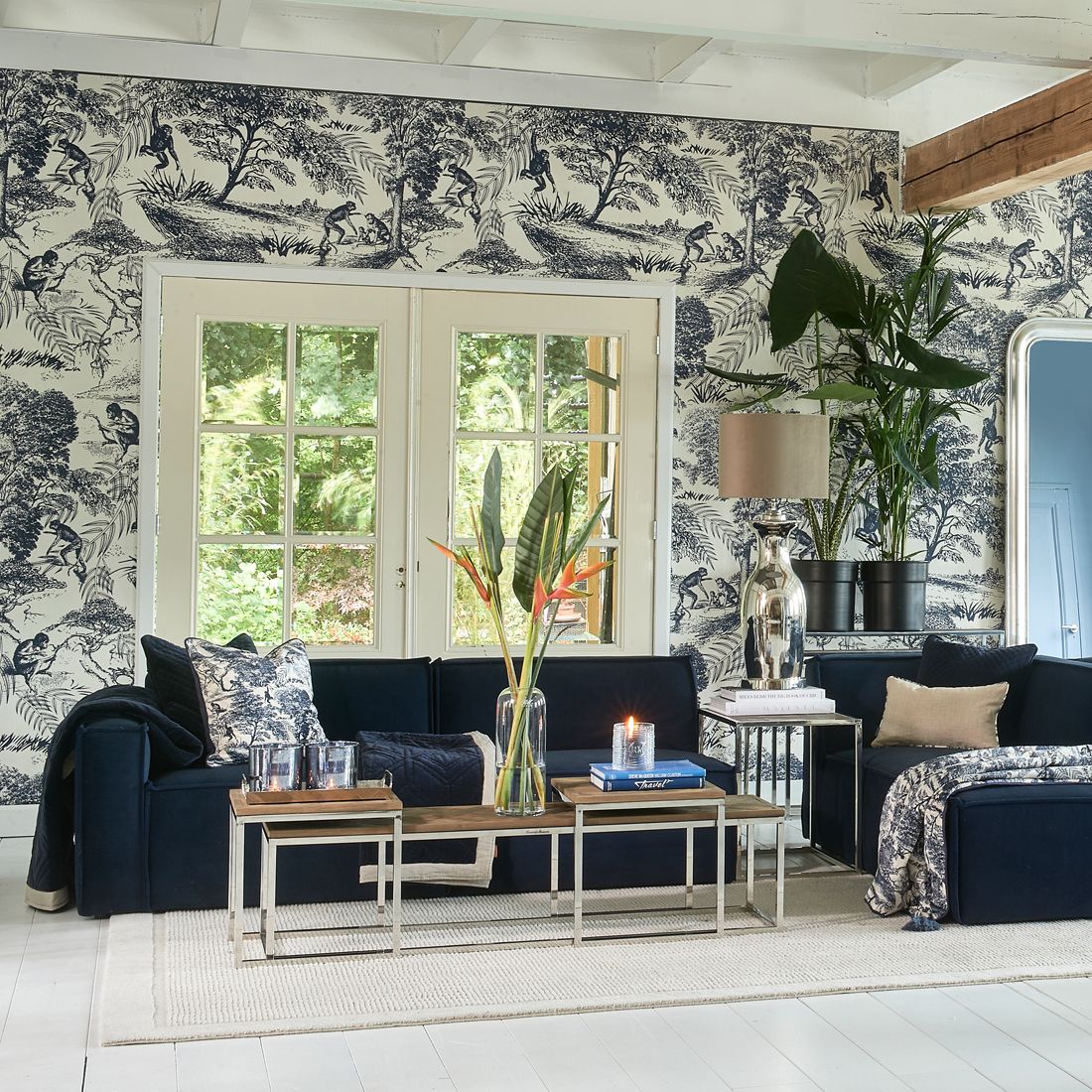 Rivièra Maison: The Jagger Corner Left, velvet, midnight blue – Bild 7